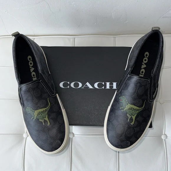 Coach | Shoes | Coach Black And Green Slipon Sneakers With  display picture 1
